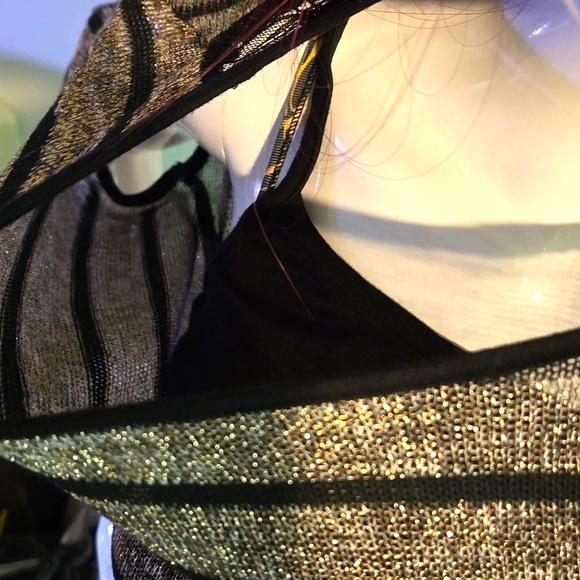 ✨️ 2-Layer Shirt Lace & Stripes Gold and Black by Kate Collection - Picture 7 of 15